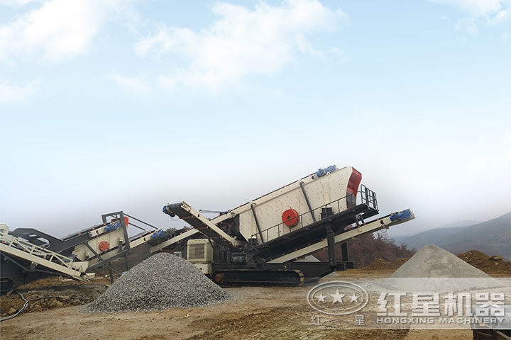 車載流動石子、粉碎機生產(chǎn)現(xiàn)場